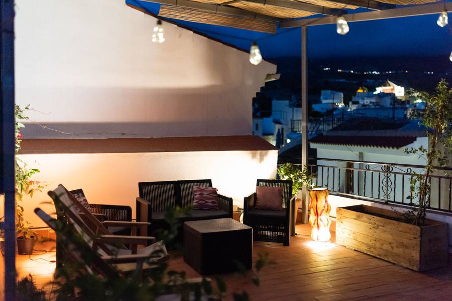 Rooftop at night